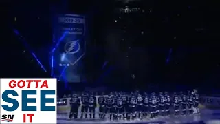 GOTTA SEE IT: Tampa Bay Lightning Unveil 2020 Stanley Cup Championship Banner