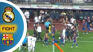 Barça Vs Real Madrid 3-2 Marcelo's Fault On Fabregas + Fight 17/08/2011