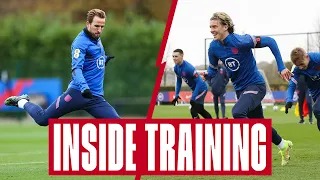 "No Cameras Today!" 📸 Gallagher's First Training, Nutmegs & Kane's Sharp Shooting | Inside Training