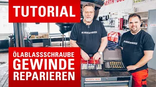 Gewinde einer Ölablassschraube schnell reparieren [Gewinde Reparatursatz Ölablassschraube]