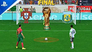 PORTUGAL VS ARGENTINA ! FIFA 23 PENALTY SHOOTOUT ! RONALDO V MESSI ! WORLD CUP QATAR 2022 ! 4K