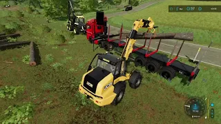 Work in the forest, cutting trees, selling wood and stump grinding |The old Stream Farm |Fs22 |Ps4|