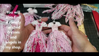 Pink or Magenta Art Dress Decor Kits. Includes detailed Video Diy tutorial. Shabby Chic bodice