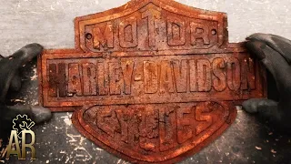 Vintage Harley Davidson Motorcycle sign Restoration