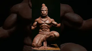 Jai Bajrangbali | Jai Shree Ram | Handmade clay sculpture #hanuman  #shorts