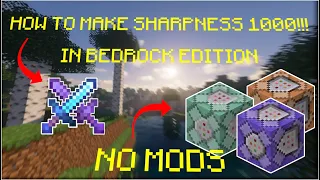 How to make a sharpness 1000 sword in minecraft NO MODS (Bedrock)