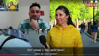 Реакция Англичанина на Уличные Интервью Русскоговорящих!