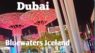 Dubai blue water island (Ain Dubai).     Dubai night