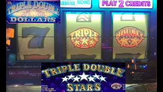 CLASSIC OLD SCHOOL CASINO SLOTS: TRIPLE DOUBLE DOLLARS + TRIPLE DOUBLE STARS SLOT PLAY!