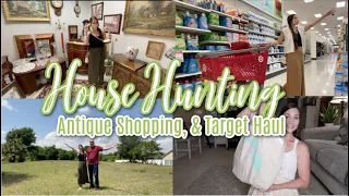 New House Hunting Tour! Some Antique Shopping, A Target Haul & Shop With Me!  Come Hang Out!