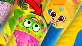 Wormate.io 1 Tiny Invasion Worm  vs. Giant Worms| Wormate io Best Trolling Gameplay Ever! #418
