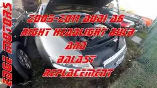 2005 - 2011 Audi A6 right headlight bulb and balast replacement by Edge Motors