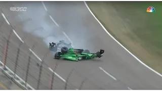 Newgarden & Daly Massive Crash | IndyCar - Texas 2016