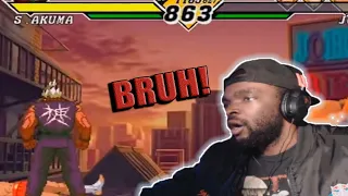 HE DESTROYED EVERYONE!!! - SMUG REACTS TO SHIN AKUMA (TAS) - CAPCOM VS SNK 2