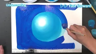 How to painting a sphere【poster color techniques】