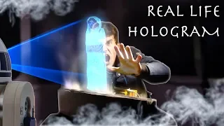 How To Make an INTERACTIVE HOLOGRAM! (Cheap Easy DIY Build)