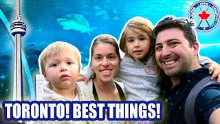 Ripley's Aquarium of Canada & CN TOWER Restaurant! Things to do in Toronto with Kids! Ontario Travel