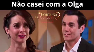 Vicente diz para Natália que não casou com a Olga-Minha fortuna é te amar