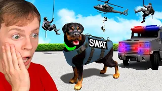 CHOP JOINS the SWAT POLICE in GTA 5!