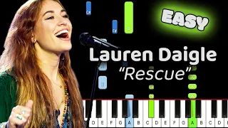 Rescue Piano - How to Play Lauren Daigle Rescue Piano Tutorial! (Easy)