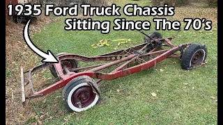 1935 Ford Truck Chassis - Sitting Since  The 1970's!!!!