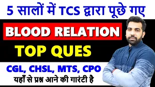 Blood Relation best questions asked by TCS (2018 - 2023) in SSC CGL, CHSL, CPO, MTS with PDF