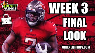 WEEK 3 NFL DRAFTKINGS PICKS / FINAL LOOK