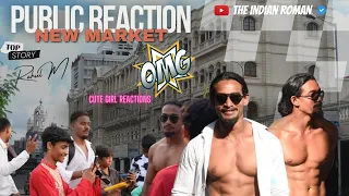 CUTE GIRLS REACTION (😍🥵)New Market Public Reaction | INDIAN BODYBUILDER PUBLIC REACTION.#viral