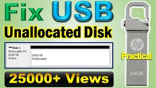 Solve Unallocated Disk error | Fix corrupted pendrive USB flash drive  | IT Adobe