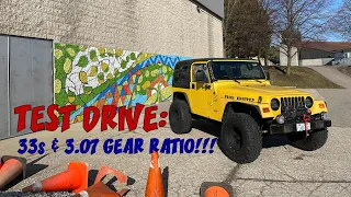 Jeep TJ Re-Gearing Explained + Test Drive 33s With 3.07 Gears!!!