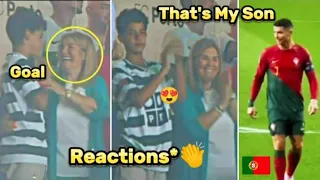 Cristiano Ronaldo Mother & Junior Reactions to Goals Vs Slovakia 👏🇵🇹💪