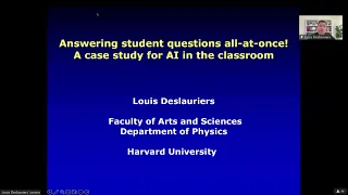 The Impact of chatGPT talks (2023) - Dr Louis Deslauriers (Harvard)