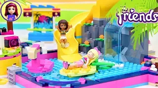 Does Heartlake City REALLY need another pool? Lego Friends Andrea's Pool Party Build