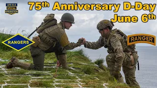 D-Day June 6th RANGERS scale the cliffs of Normandy, France to commemorate the 75th Anniversary