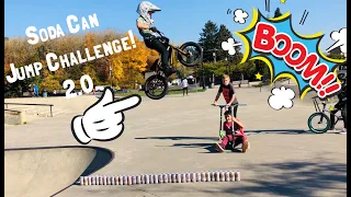 BMX Soda Can Jump Challenge 2.0!!! - @CaidenBmx