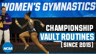 Every NCAA gymnastics vault champion from 2015-19