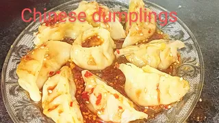 how to make Chinese dumplings| spicy dumplings| momo recipe| easy dumplings recipe | Chinese momo