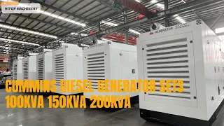 CUMMINS Diesel Generator Sets 100KVA 150KVA 200KVA Silent Type With Canopy