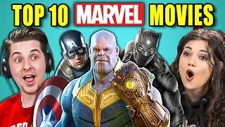 COLLEGE KIDS REACT TO TOP 10 MARVEL MOVIES OF ALL TIME