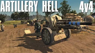 Artillery Hell - 4v4 - Company of Heroes 2 (Tutoring Match)