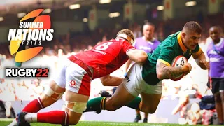 WALES VS SOUTH AFRICA | SUMMER NATIONS SERIES | Match Highlights On RUGBY 22