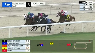 Gulfstream Park August 7, 2022 Race 3