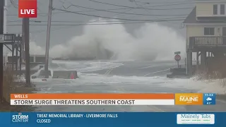 STORM CENTER: A look at conditions in Maine's southern coast ahead of high tide