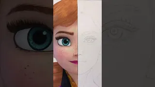 Painting ANNA ❄️ FROZEN 2 in Disney Style and in Real Life | Disney vs Realism Fanart | Cosaette Art
