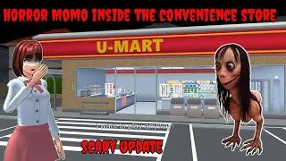 horror momo inside the convenience store in SAKURA SCHOOL SIMULATOR