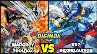 WarGreymon Toolbox VS Ex7 Hexeblaumon (Ice Clad) | Digimon TCG