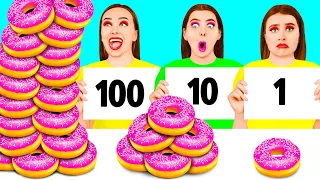 100 Шарів їжі Челендж | Битви з їжею BaRaDa Challenge