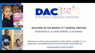 District Advisory Committee Meeting - March 17, 2021