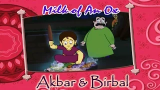 Akbar Birbal Animated Moral Stories || Milk Of An Ox || Hindi Vol 1