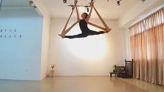 Aerial yoga aerial dance  空中瑜伽 空瑜舞韵  勾脚篇 舞王 披肩 劈腿